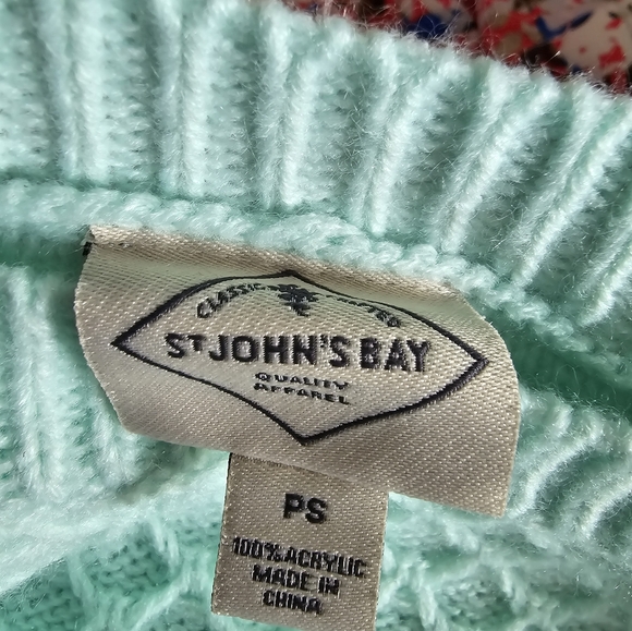 St John's Bay Mint green Sweater Size PS - Picture 13 of 14